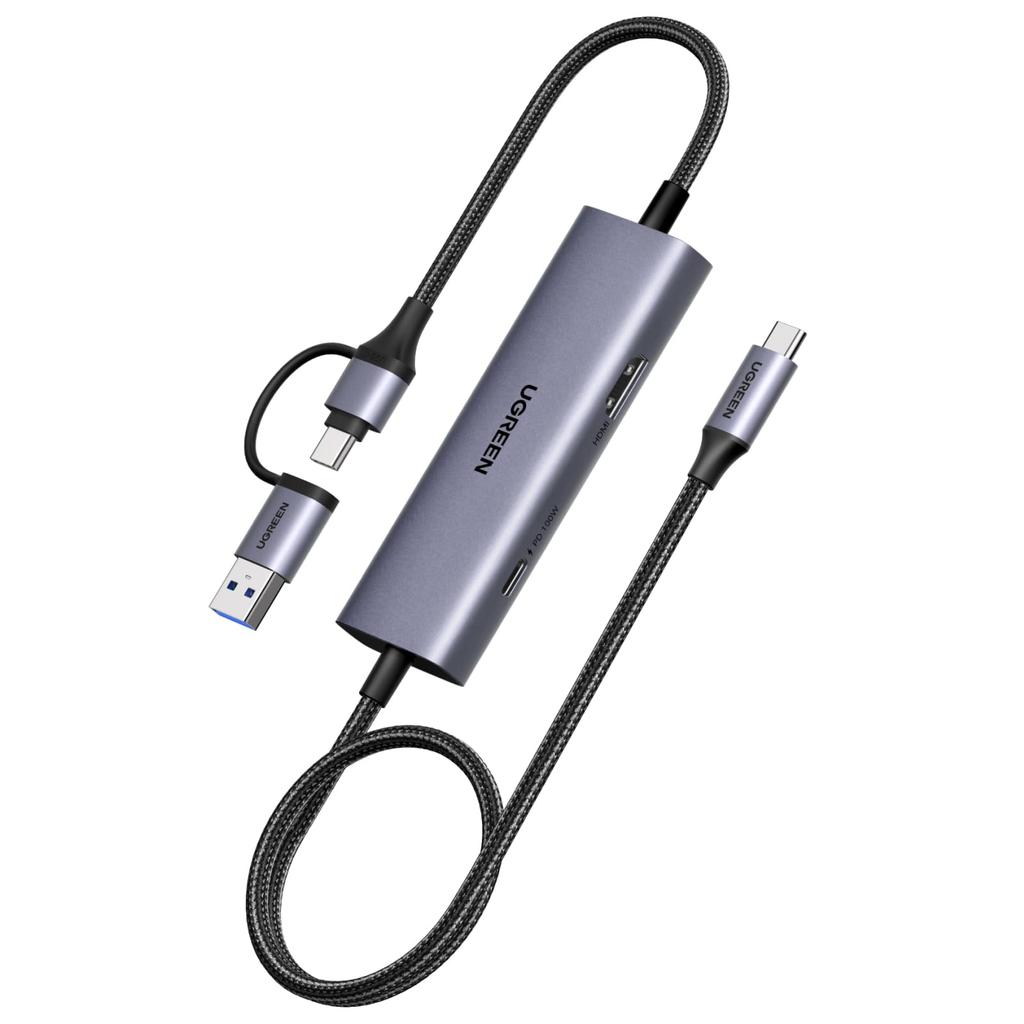 UGREEN 2K30Hz USB-C Карта видеозахвата, 4K30Hz Passthrough, 100W PD Зарядка