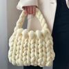 Ladies Casual Hand-woven Shopping Totes Fashion Soft Shoulder Handbag Homemade Crochet Bucket Bag Knitted Underarm Bags MIT