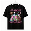Baddie With A Caddy Cute Cat Cleaning Supplies Graphic T Shirt Womens Casual Tee