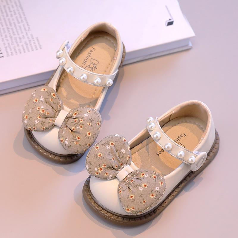 Children's leather shoes2026Spring and Autumn Korean Style Girls' Princess Shoes for Young Children, Soft Sole, Non-Slip, Durable and Slip-Resistant