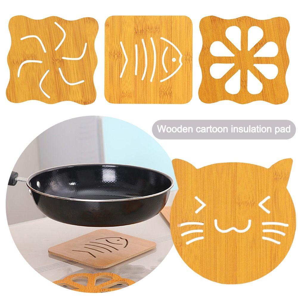 2 шт. антиожоговая деревянная подставка для посуды полая кастрюля миска тарелка коврик столовые приборы