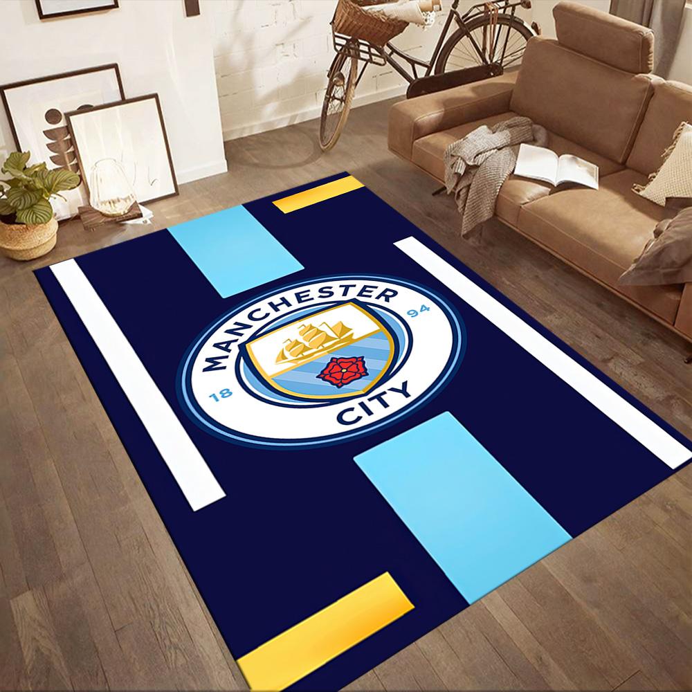 Квадратные ковры Love Manchester City Fc — отличный выбор для гостиных, спален, домашнего декора и в качестве подарков.