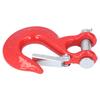 3 8in Clevis Safety Hook Steel 18000lbs Limit Capacity Antirust for Port Off Road Rescue LiftingRed