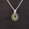 Heart Chakra Natural Peridot Sterling Silver Engagement Gift New Pendant Jewelry PP-26-4