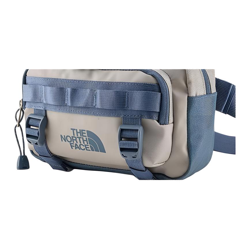 The North Face Базовый лагерь 4л Легкая портативная сумка на пояс с логотипом бренда для улицы Унисекс Поясная сумка Бежевый Синий 8BK5