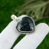 Natural Solar Moss Agate Gemstone Jewelry 925 Sterling Silver Pendant For Women