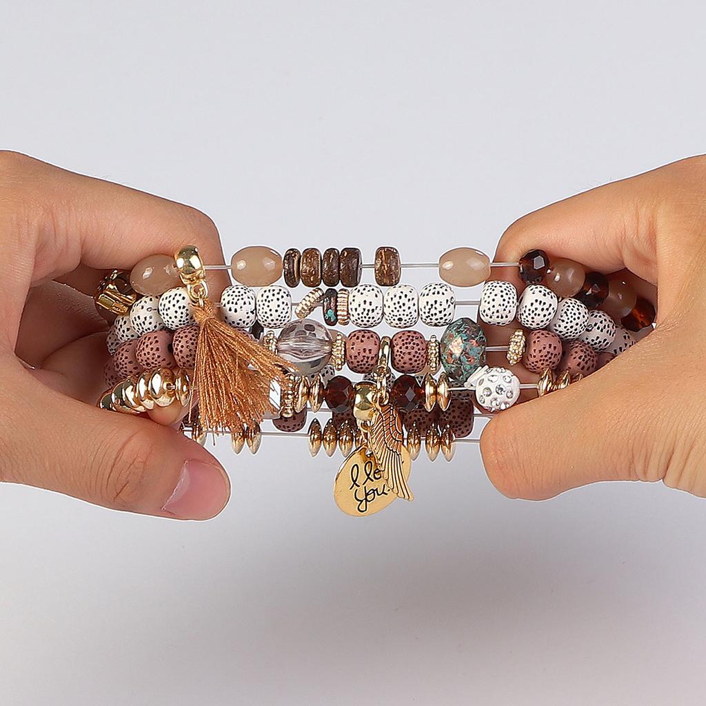 Популярный модный браслет в стиле бохо в Европе и Америке, подвеска в виде крыла с кисточкой, креативный ретро-браслет