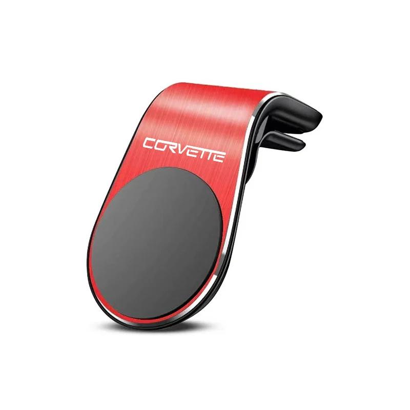 New Car Phone Holder Magnetic Car Mount For Chevrolet corvette Logo Anti Slip Phone Holder Car Magnetic L-shaped Auto Accessorry