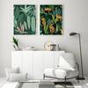 Куадрос тропические леопардовые животные джунгли постеры и принты листья монстеры настенная живопись на холсте картины для декора гостиной