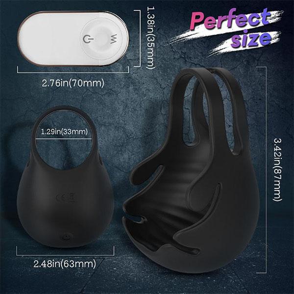 Вибратор для пениса Мужской мастурбатор Вибратор для массажа яичек Кольцо для задержки эякуляции Насадка для пениса Стимулятор мошонки Секс-игрушки