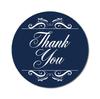 Darling Souvenir Round 1.6 Inches Swirl Border Thank You Dark Navy Blue Stickers Non Customized Gift-45