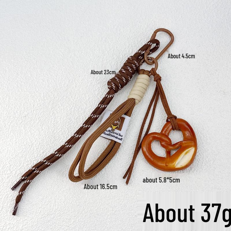 INS-Style Miu Series Alkaline Water Bread Bag - Cute Chocolate Pendant Jewelry Keychain