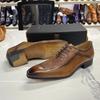 Мужские туфли из натуральной кожи с острым носком, на шнуровке, формальные, деловые оксфорды черного/коричневого цвета, роскошная элегантная обувь