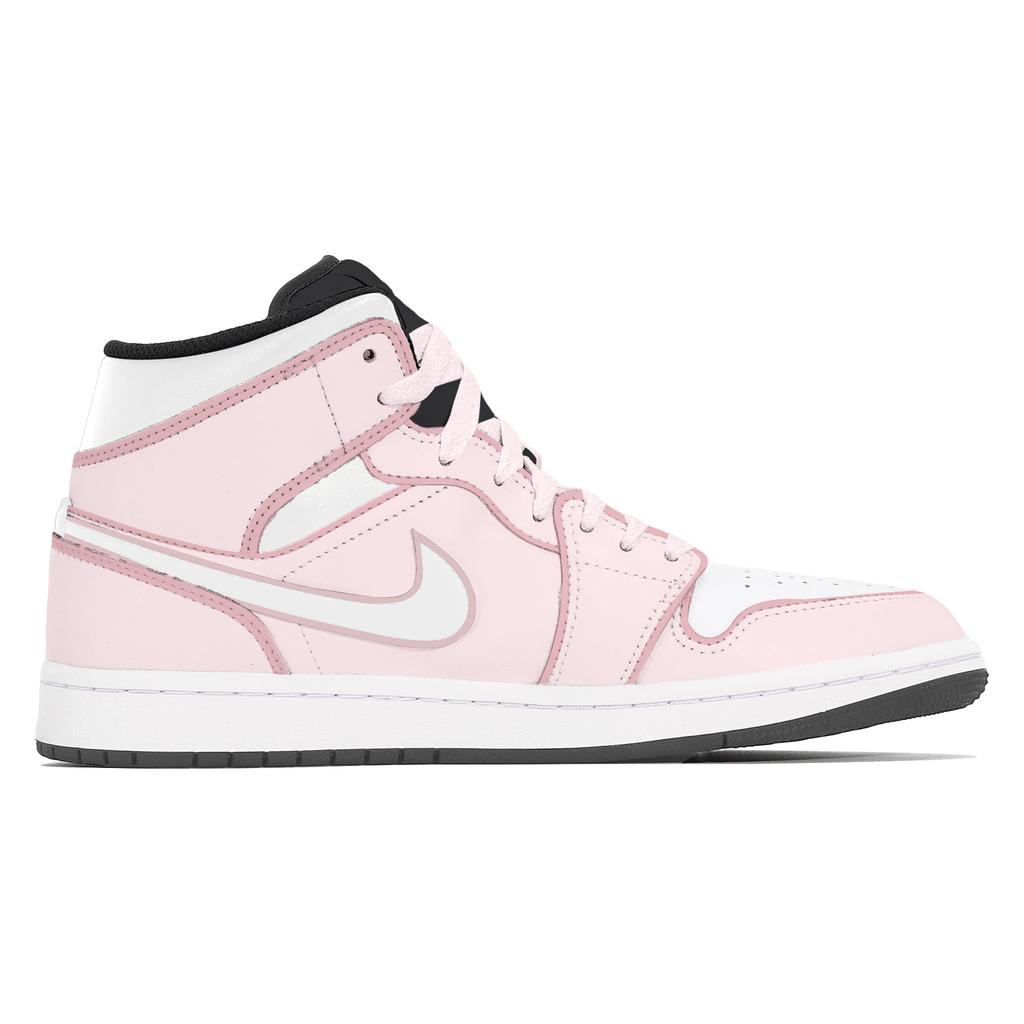 Jordan Air Jordan 1 Lemon Joy Износостойкие Износостойкие Средние Винтажные Баскетбольные Кроссовки Унисекс Белый Розовый DQ8426-001(Команда778-)