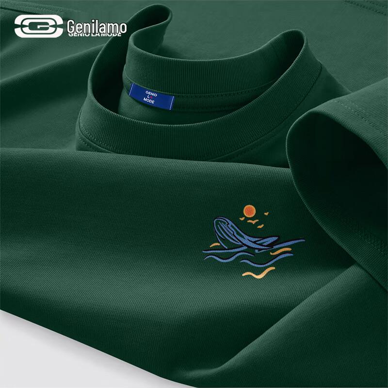 Мужская хлопковая футболка с графическим принтом свободного кроя GENIOLAMODE