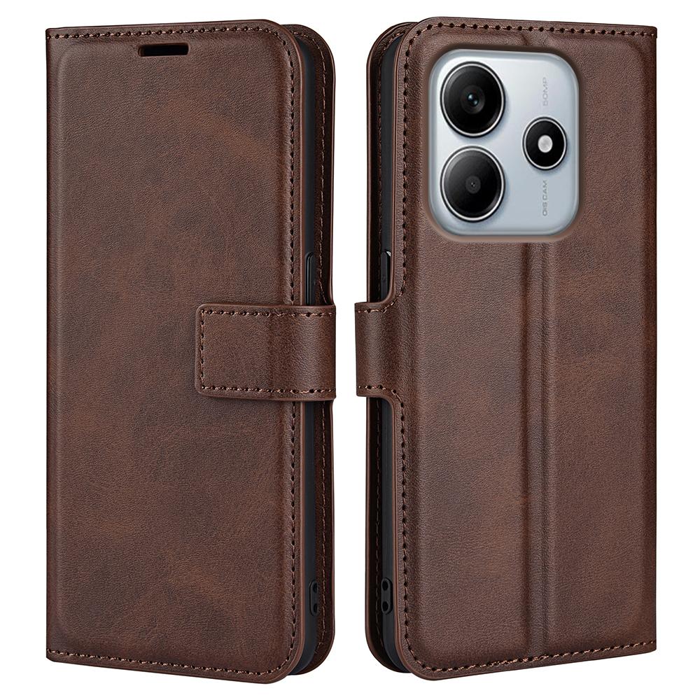 Чехол-подставка для Xiaomi Redmi Note 14 5G, защита от царапин, кожа с текстурой теленка, чехол для телефона