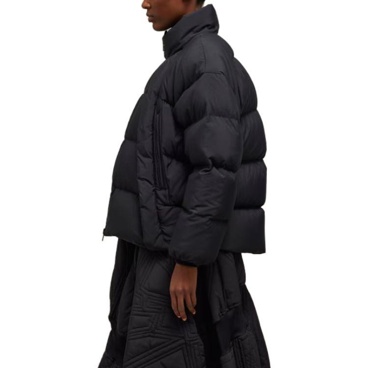 Y-3 Solid Color Zip Stand Collar Long Sleeve Jacket Women Jacket Black IL2030