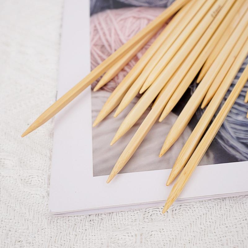 Двусторонняя спица с чехлом, длиной 20 см, деревянная спица для начинающего вязальщика, для вязания свитера, носка, шарфа
