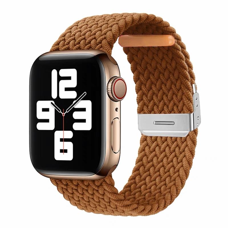 Nylon Fabric Band for Apple Watch Series 8 7 6 SE 5 4 3 38 40mm 42mm 44mm 41MM 45MM 49 Ultra Braided Solo Loop Strap for Iwatch