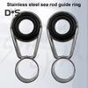 45 шт./кор. направляющее кольцо для удочки разных размеров из нержавеющей стали, керамическая сменная насадка для удочки для пресноводной соленой воды, комплект для ремонта наконечника удочки