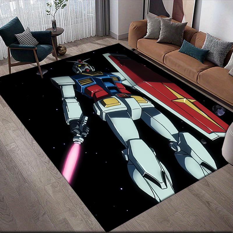 Квадратный коврик для пола с изображением отряда мехов из Mobile Suit Gundam, нескользящий коврик для спальни, идеальный подарок для фанатов Gundam.chl