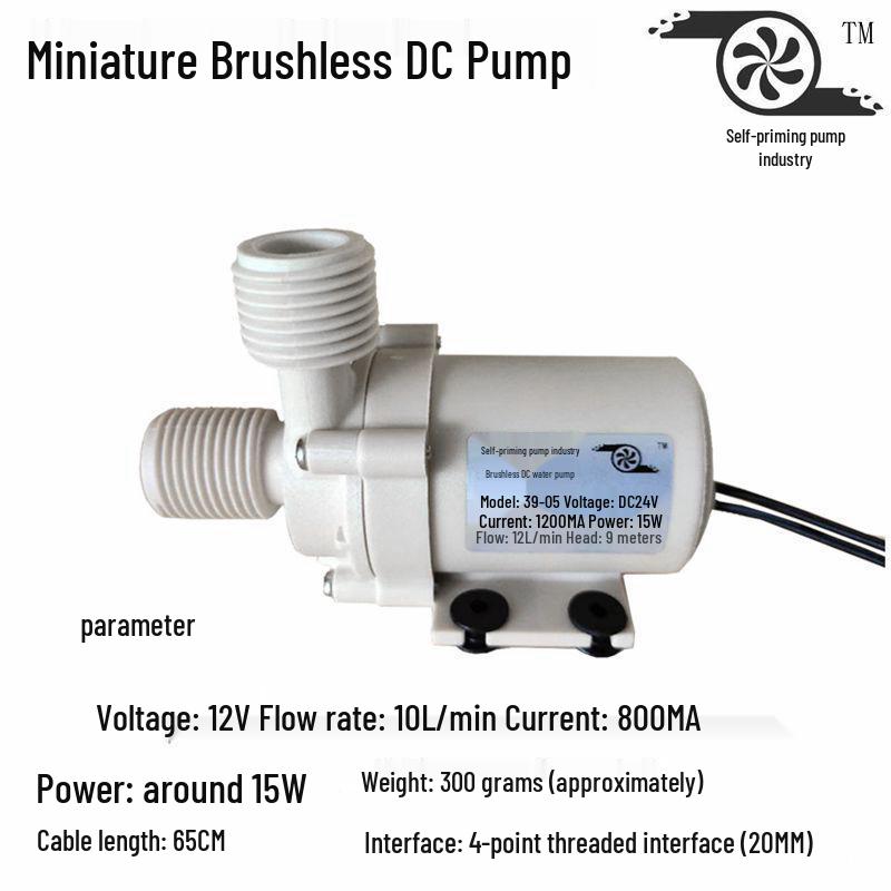 12В Высокотемпературный и коррозионностойкий бесщеточный насос постоянного тока для солнечного водонагревателя