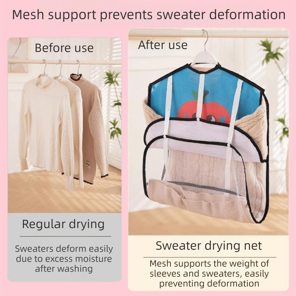 Складная сетка для сушки белья Экономия места Быстросохнущая Сетчатая сушилка для одежды Дышащая Милая сетчатая вешалка для одежды Для помещений и улицы