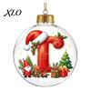 Decorative Ornaments for Garden 26?Letter Acrylic Christmas Ball Ornament, 3D Crystal Style Alphabet Winter Holiday Party Supplies Hanging Pendant,