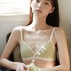 Сексуальный подростковый бюстгальтер во французском стиле, не оттопыривающийся, легкий, без косточек, пуш-ап, с треугольными чашками с цветовыми блоками