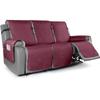 3 Seat Non-Slip Recliner Chair Cover Sofa Slipcover Reversible Pet Cover Protector Couch Cover