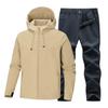 Комплект из мягкой куртки на весну и осень, ветрозащитный водонепроницаемый костюм для отдыха и рыбалки для мужчин