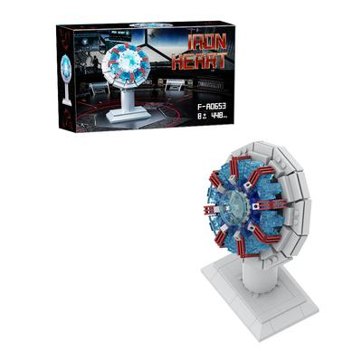 Ark Reactor Building Blocks Model Movie Characters Creative Model Super Hero Heart Reactor Bricks Chest Lamp Toys Kids Gifts