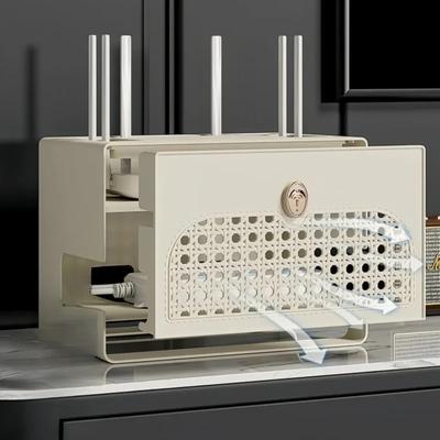 Коробка для хранения роутера, экономящая место, беспроводной Wi-Fi, корпус для ТВ-приставки, кабельная розетка, пластиковый контейнер, организация рабочего стола, домашний аксессуар