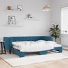 VidaXL Daybed with Trundle Bed Blue 80x200 Cm Velvet 3196683
