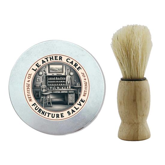 Leather Furniture Salve with Cleaning Brush Scratch Repair Balm Eco-friendly Easy Application High Efficiency Leather Care Cream Cleaner