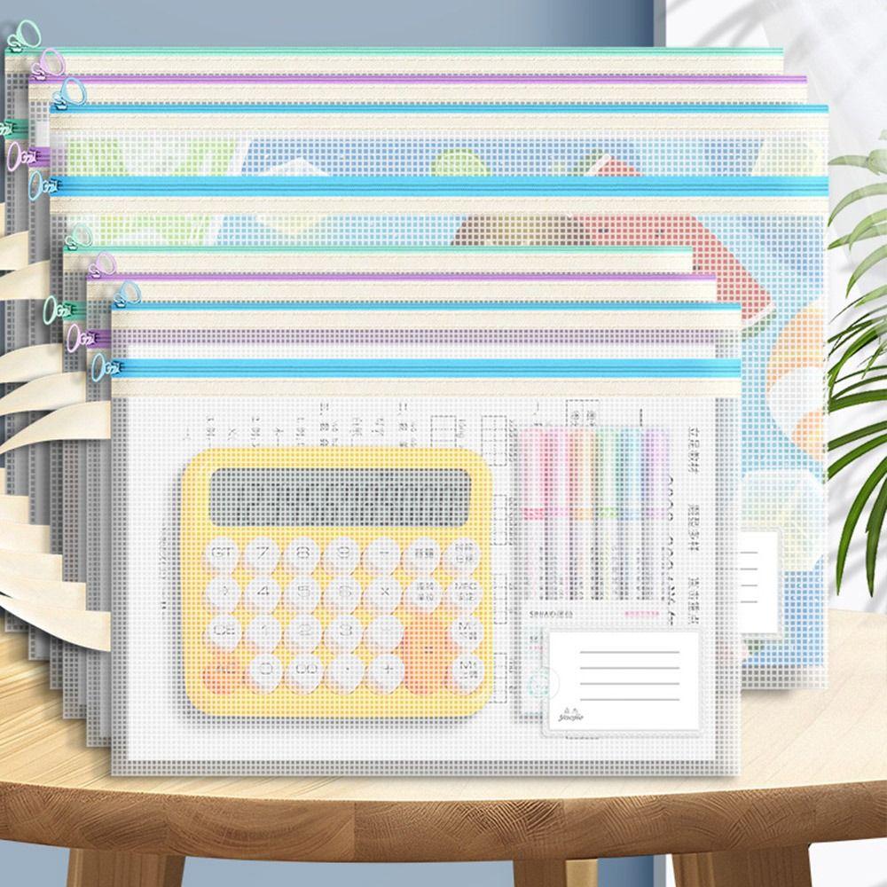 Папка для документов A3/A4 Прозрачная сетчатая сумка для хранения Новая классификация Папка для файлов