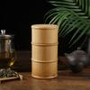 Natural Handmade Bamboo Tea Canister Food Storage Box Seal Kitchen Storage Jars Portable Tea Coffee Beans Spice Jar Organizer