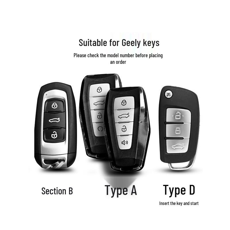 Чехол для ключа Geely для Xingrui, Bin Yue, Borui, Binrui GL, Emgrand GS, Vision X6, Xingyue L - Защитная оболочка для ключа автомобиля
