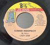 7-дюймовая пластинка LADY SAW / POWERMAN - Gimmi Respect / No Friend Fassy BJ03 Big Jeans Recor 2001 US Регги, Ска и Даб Б/У