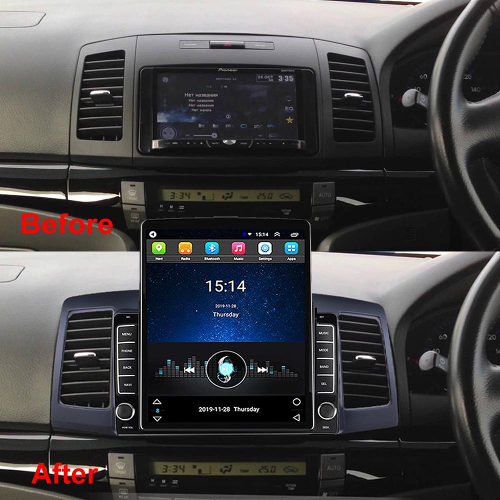 9,7-дюймовый автомобильный радиоприемник на базе Android Carplay для Toyota Allion Premio T240 2001-2007 Tesla, вертикальный экран, авторадио, мультимедийный плеер, 2 + 32 ГБ