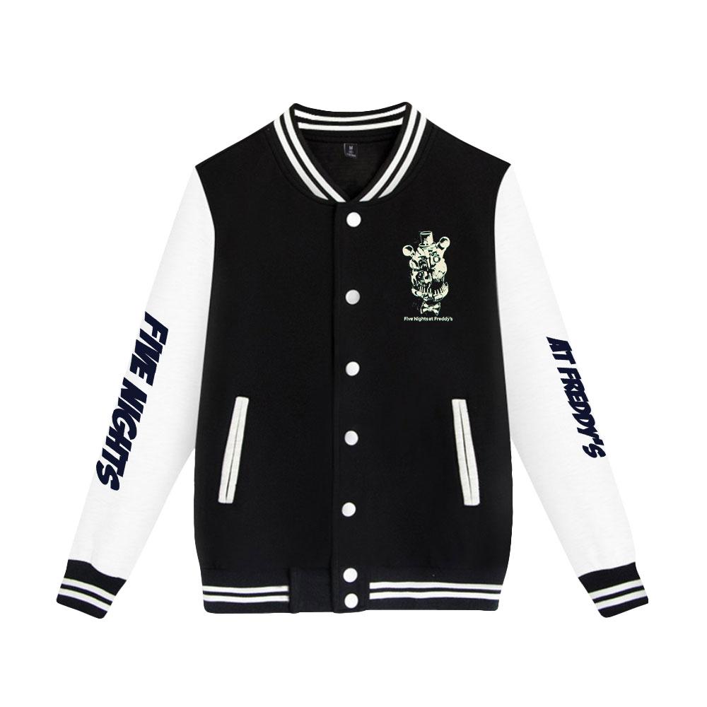 Куртка-бомбер Five Nights At Freddy's для женщин и мужчин, модная бейсбольная куртка в стиле Харадзюку, женская уличная одежда, весенне-осенняя верхняя одежда-бомбер