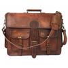 Men's Genuine Leather Vintage Laptop Documents Briefcase Satchel Messenger Bag