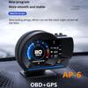 Автомобильный HUD-дисплей, OBD2 + GPS, интеллектуальный датчик, спидометр высокого разрешения, диагностический инструмент для автомобиля