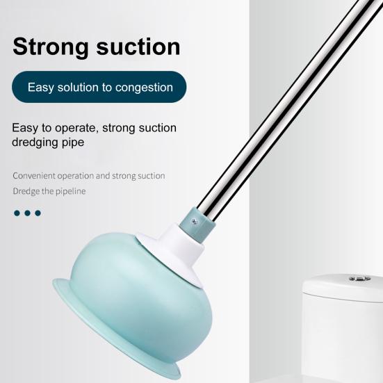 Сливной кран для унитаза с усиленной чашкой из резины и длинной деревянной ручкой для унитаза