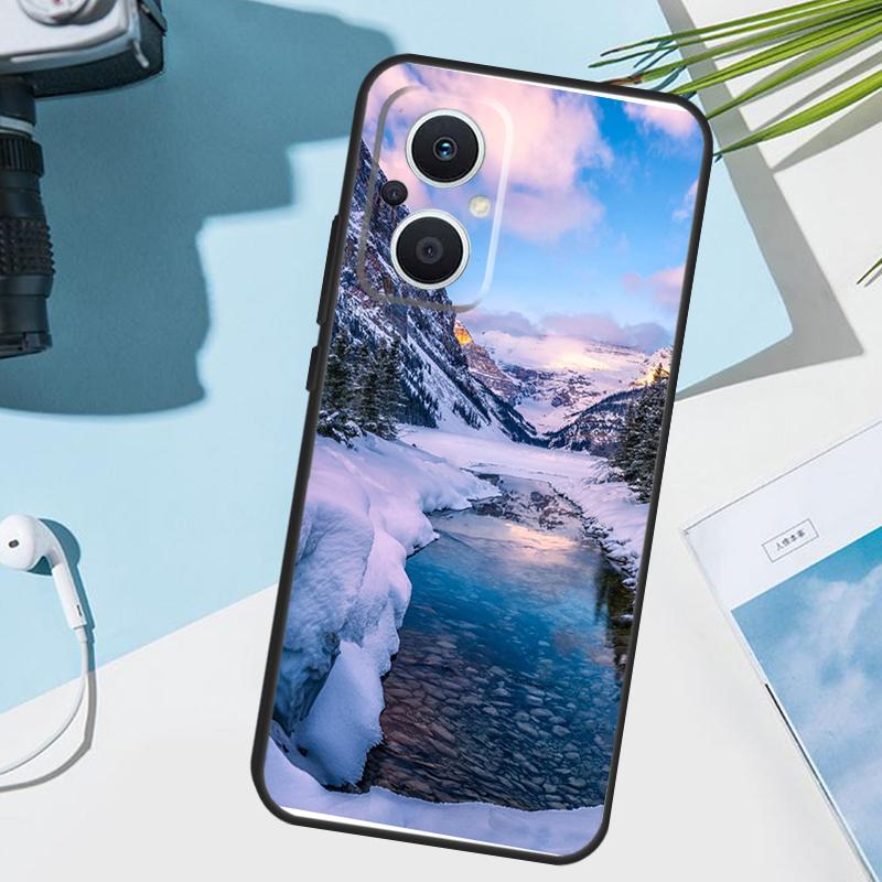 Пейзаж Зимний Свет Снежный Покров Для OPPO Reno 14 F 13F 12F 11F 10 11 12 13 Pro 7 8 Lite OPPO Find X9 X5 X6 X8 Pro Чехол