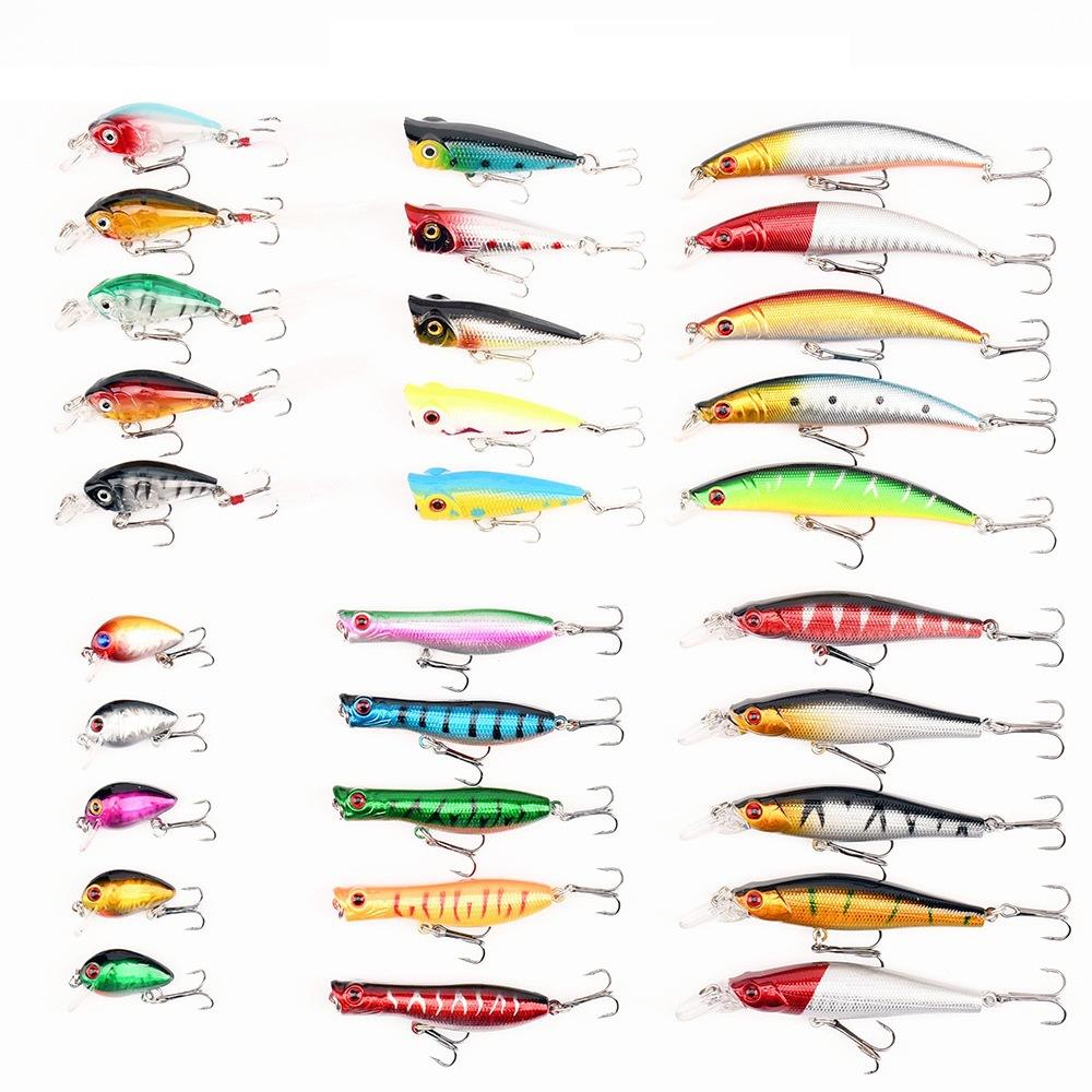 10/17/30/40/64PCS Saltwater Fishing Lure, Saltwater 3D Minnow, Fishing Lure, Swimming Bait Wobbler