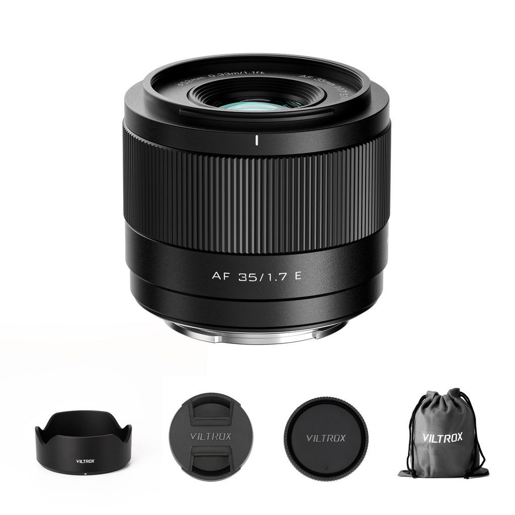 VILTROX AF 35mm Компактный и светосильный Объектив Sony со сменным байонетом E, Совместим с Sony и другими беззеркальными камерами, F1.7, Легкий, APS-C,