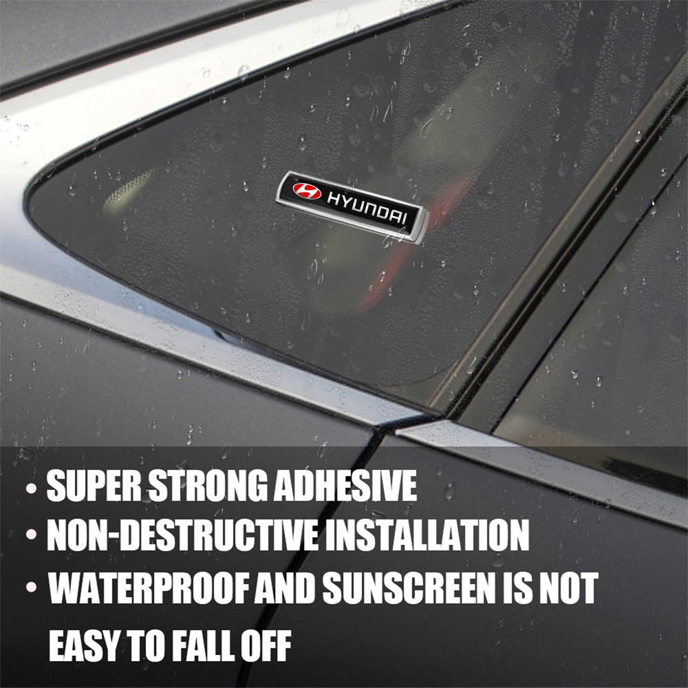 3D Metal Styling Car Rear Trunk Body Fender Emblem Decoration Sticker For Hyundai Solaris Accent Azera Elantra Kona I10 I20 I30 LL95