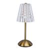 LED Cordless Crystal Table Lamp Stepless Dimmable 3 Color Temperature Touch Control USB Rechargeable