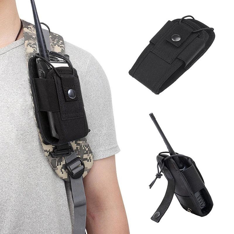 Tactical Walkie Talkie Carry Bag Universal Radio Pouch Holder Pocket for Duty Belt Portable Outdoor Camping Sports Waist DJJPJ01